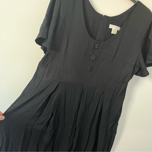 Vintage 90s Goth Express Black Rose Maxi Y2K Jumpsuit Black 13 / 14 - Picture 5 of 13